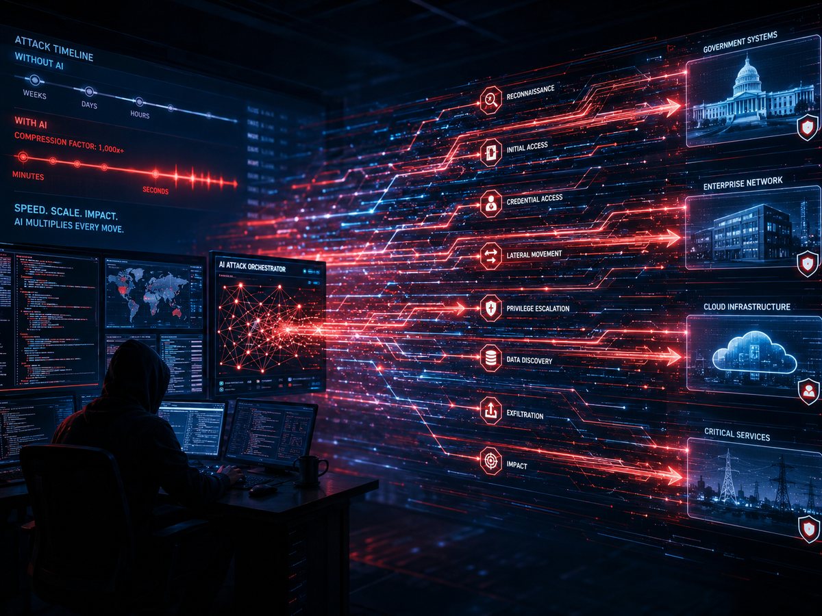 AI-assisted cyber intrusion and software supply-chain exposure