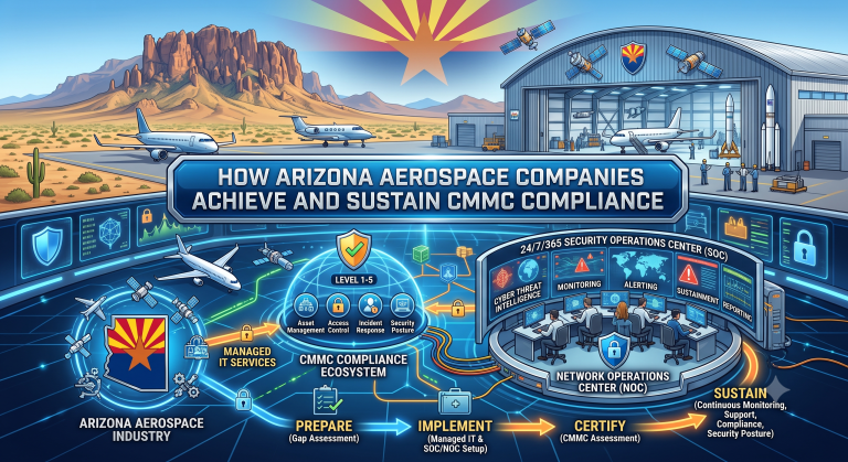 Coeus Consulting CMMC compliance support for aerospace arizona clients.