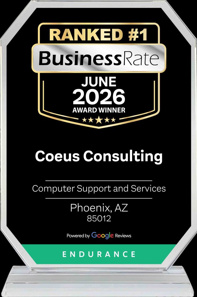 Coeus consulting ranked number #1 by Business rate for June 2026, best computer support and services.